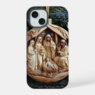 Funda de teléfono con escena de la Natividad crist