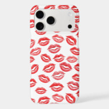 Funda de teléfono con estampado de beso de labial