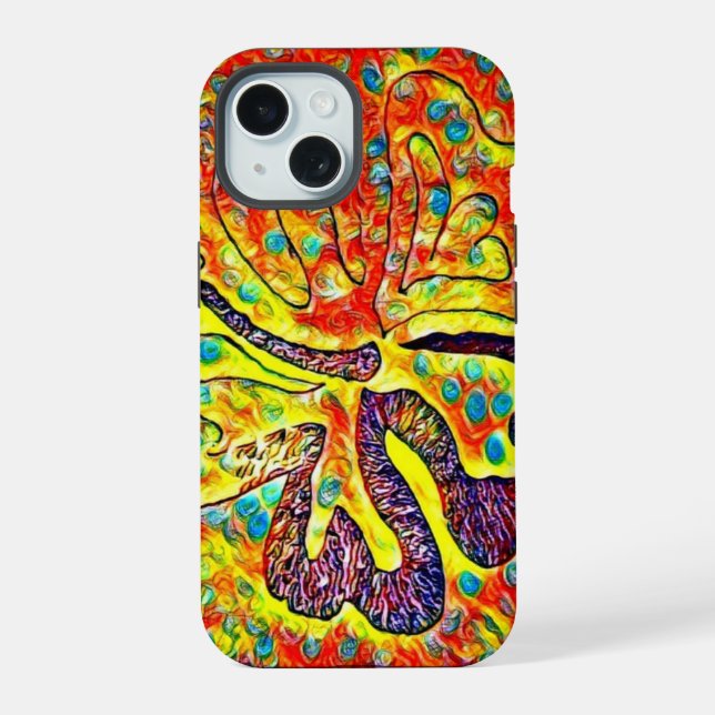 Funda de teléfono con flores y confeti (Reverso )