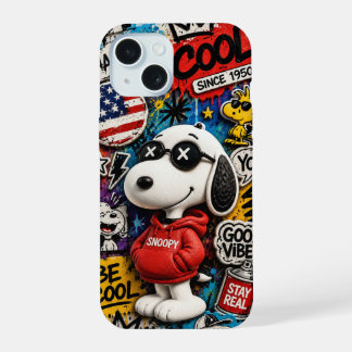 Funda de teléfono con grafiti de Snoopy | Arte cal