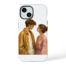 Funda de teléfono con ilustración de pareja estéti