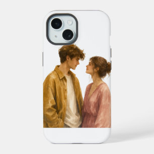 Funda de teléfono con ilustración de pareja estéti