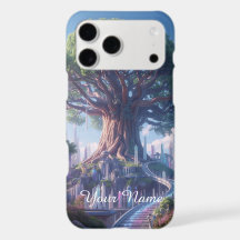 Funda de teléfono con monograma de árbol de la vid