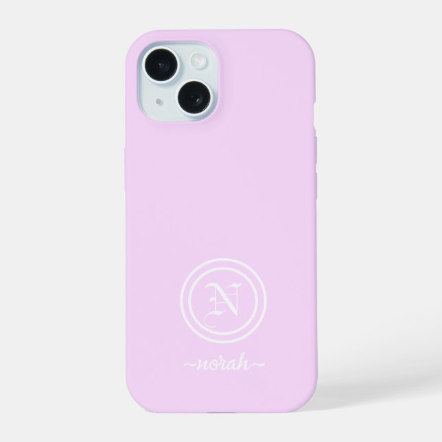 Funda de teléfono con monograma personalizable de  (Reverso )