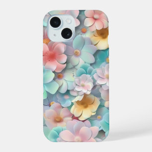 Funda de teléfono con patrón de flores pastel vibr