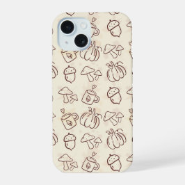 Funda de teléfono con patrón de garabatos de otoño