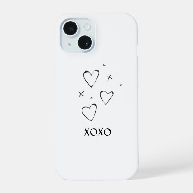 Funda de teléfono corazón XOXO (Reverso )