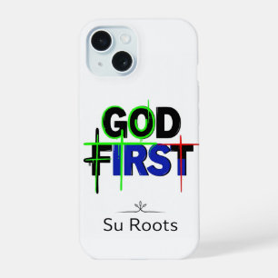 Funda de teléfono cristiana God First by Su Roots
