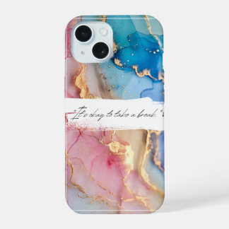 Funda de teléfono de acuarela con tinta al alcohol