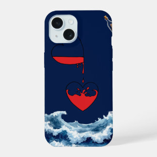 Funda de teléfono de arte abstracto Océano de Amor