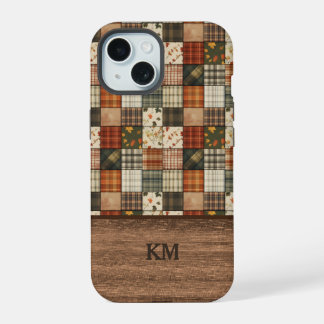 Funda de teléfono de colcha de patchwork de otoño