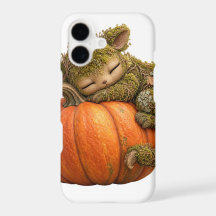 Funda de teléfono de criatura de musgo de fantasía