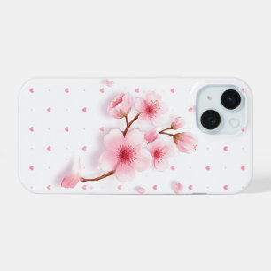 Funda de teléfono de flor de cerezo rosa.