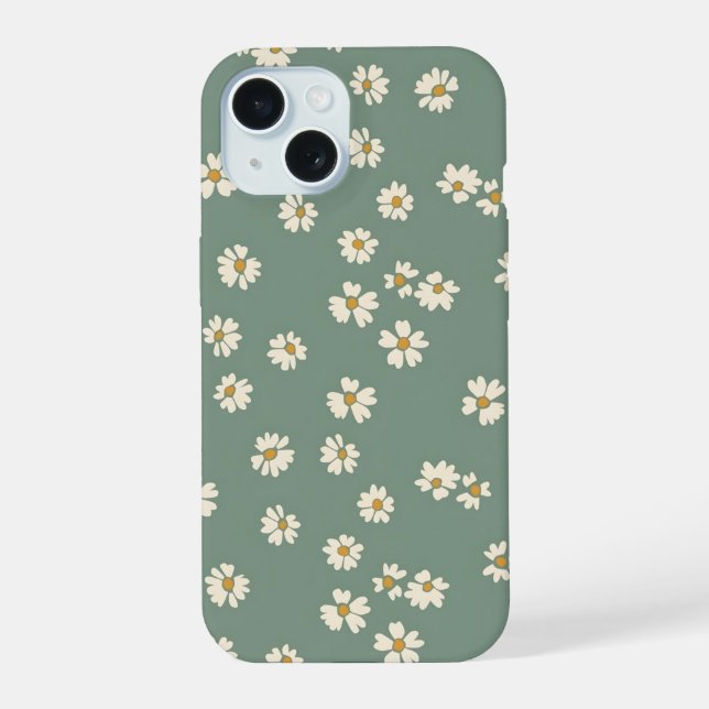 Funda de teléfono de flores verdes (Reverso )