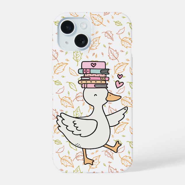 Funda de teléfono de ganso de lectura linda suave  (Reverso )
