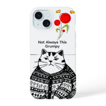Funda de teléfono de gato no siempre gruñón