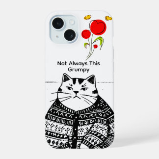 Funda de teléfono de gato no siempre gruñón