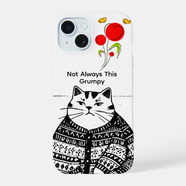 Funda de teléfono de gato no siempre gruñón (Reverso )