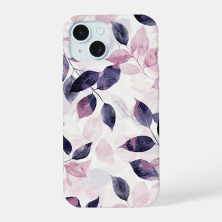 Funda de teléfono de hojas botánicas suaves