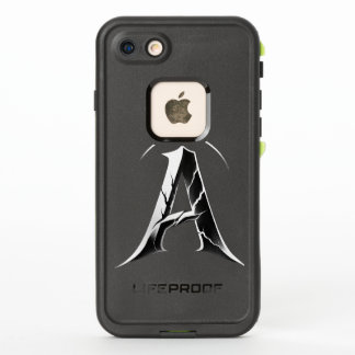 Funda de teléfono de inicial agrietada gótica A - 