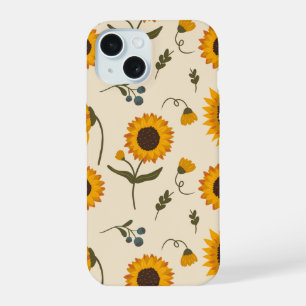 Funda de teléfono de jardín de girasoles