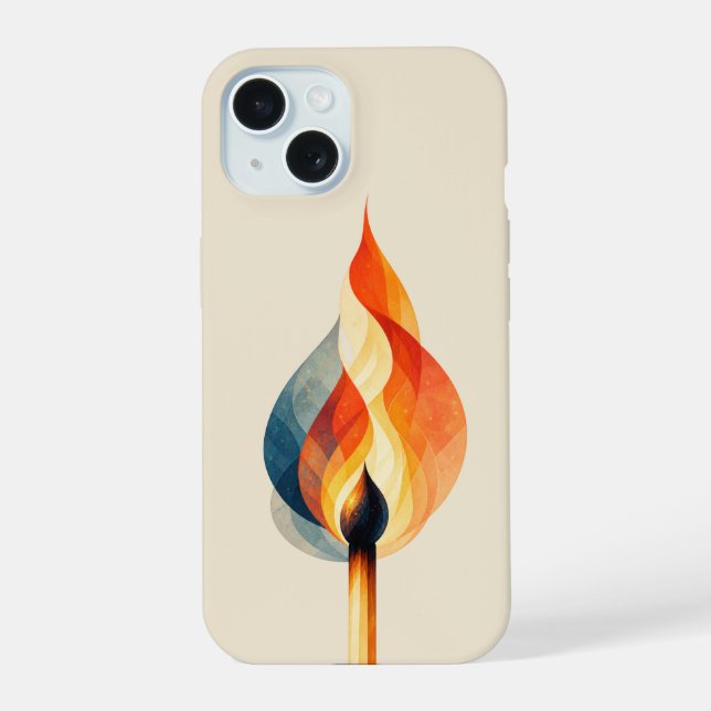 Funda de teléfono de llama abstracta (Reverso )