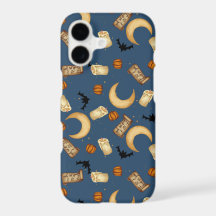 Funda de teléfono de luna celeste azul Halloween b