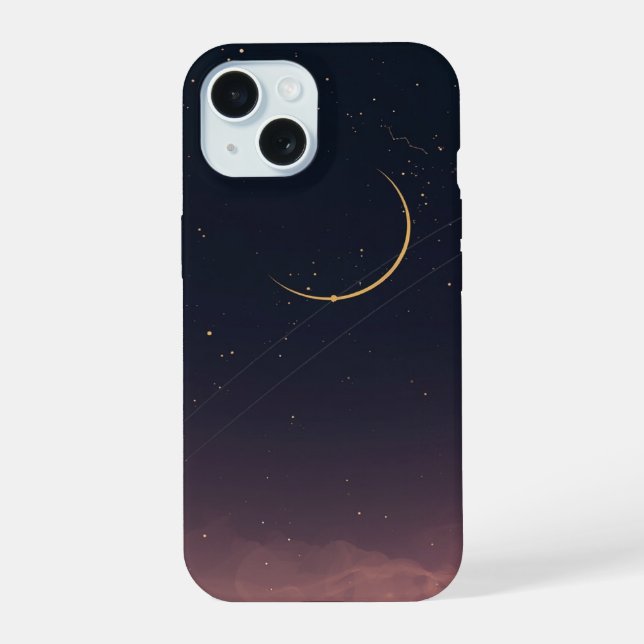 Funda de teléfono de luna creciente celestial estr (Reverso )