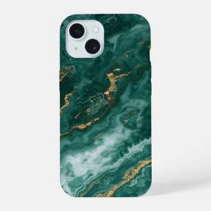 Funda de teléfono de mármol verde esmeralda bonita