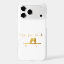 Funda de teléfono de pájaro divertido – “Asesinato