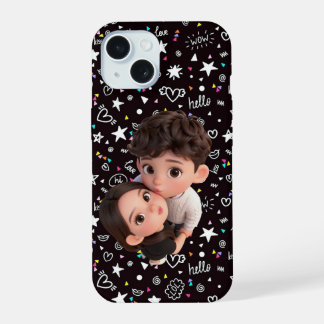 Funda de teléfono de pareja 3D linda