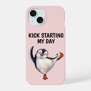 Funda de teléfono de pingüino bailarín