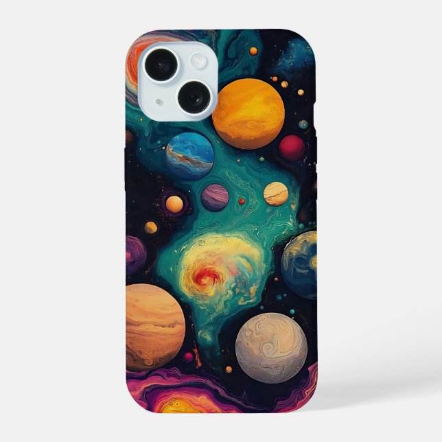 Funda de teléfono de planetas cósmicos (Reverso )