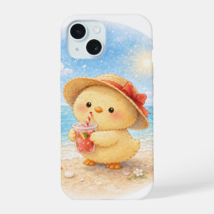 Funda de teléfono de playa para pollita linda de v