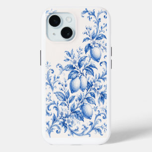 Funda de teléfono de toile de limón mediterráneo a