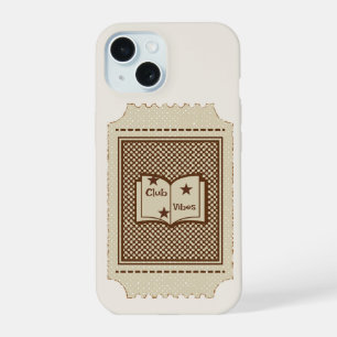 Funda de teléfono divertida con insignia vintage
