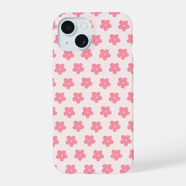Funda de teléfono Flor de Cerezo Rosa Rubor (Reverso )