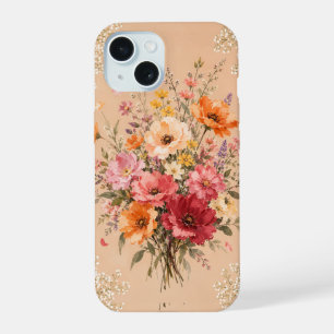 Funda de teléfono floral de bouquet de flores silv