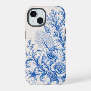Funda de teléfono floral de conchas marinas coster