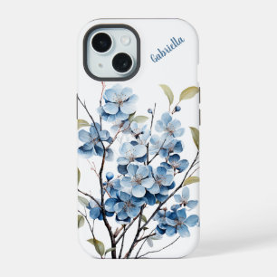 Funda de teléfono floral de invierno personalizada