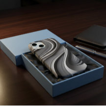 Funda de teléfono gris moderna de moda