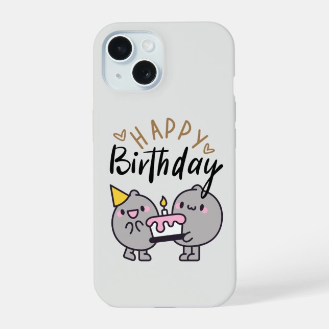Funda de teléfono moderna en negro y blanco limpio (Reverso )