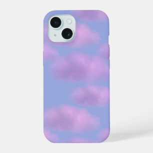 Funda de teléfono móvil de nubes rosadas esponjosa