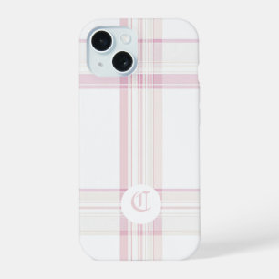 Funda de teléfono personalizable de cuadros rosado