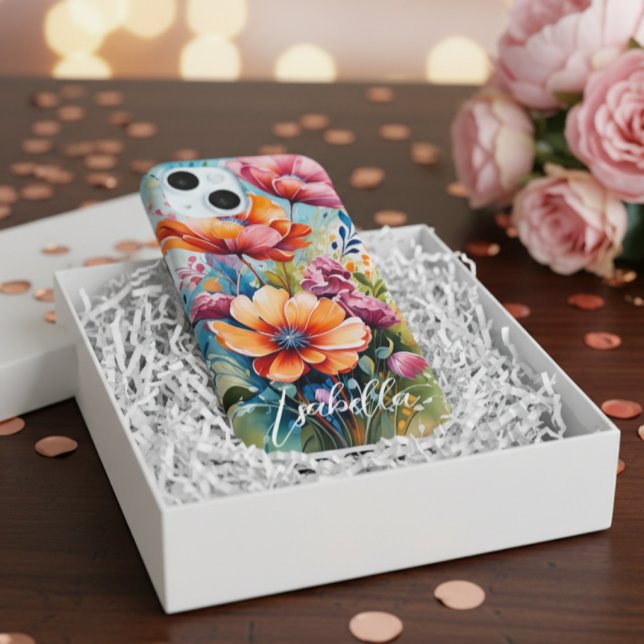 Funda de teléfono personalizada con diseño floral (Subido por el creador)