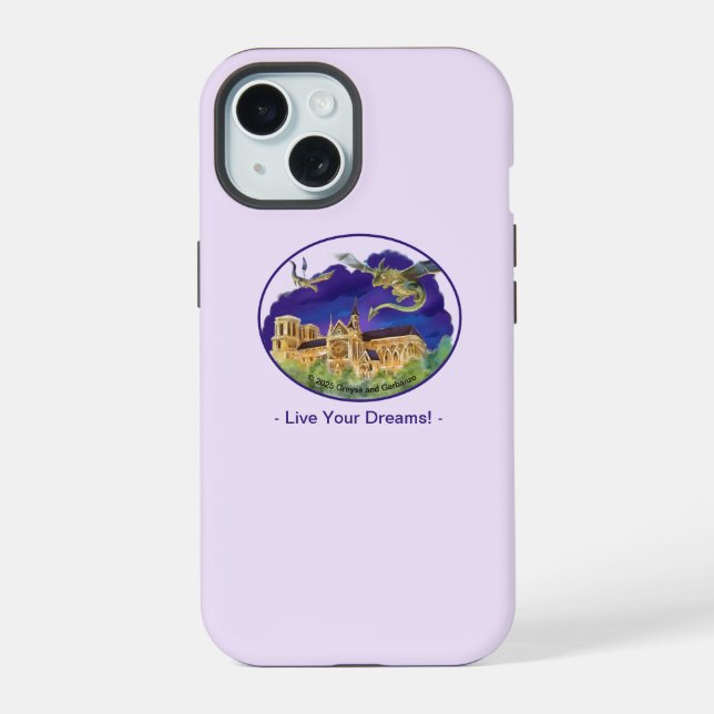Funda de teléfono resistente Gargoyle Notre Dame - (Reverso )