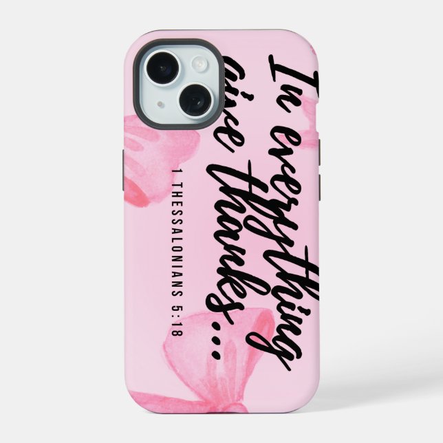 Funda de teléfono rosa suave - 1 Tesalonicenses 5: (Reverso )