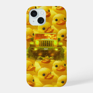 Funda de teléfono todoterreno 4x4 patito amarillo