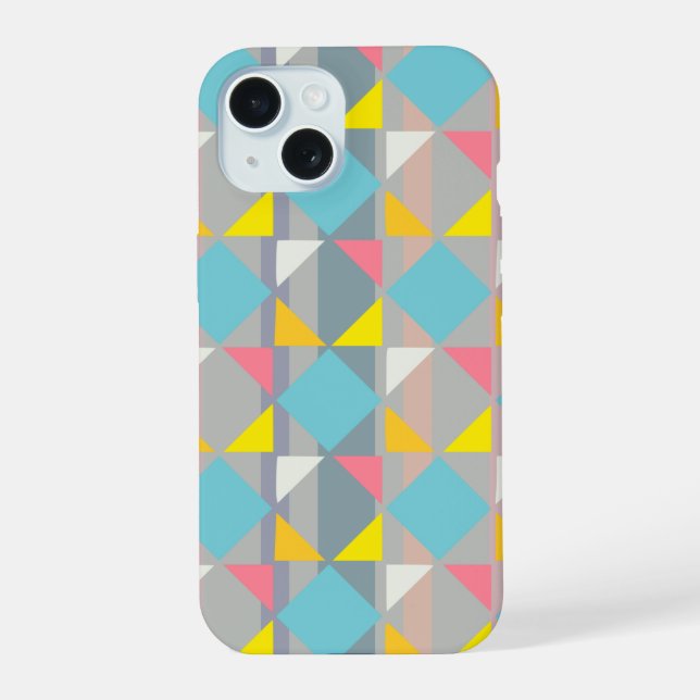 Funda de teléfono triángulo geométrico pastel (Reverso )