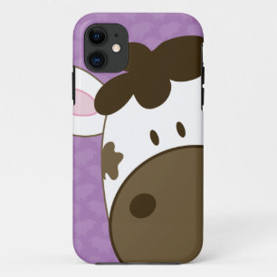Funda de vaca-Funda para iPhone 5 - Púrpura
